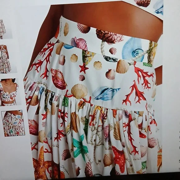 1 Commense Printed Pleated Skirt Set Multicolor - Picture 4 of 4